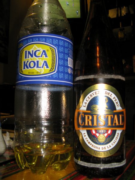 Inka Cola and beer! 