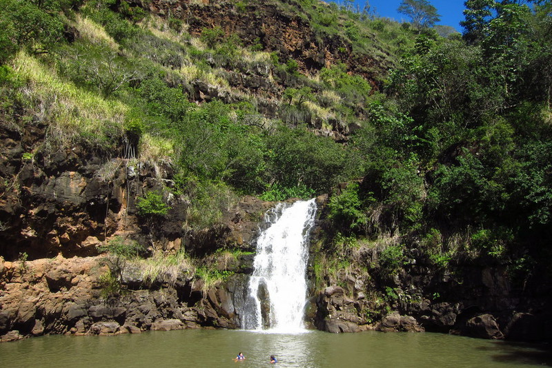 Waterfall in Waimea Valley, Oahu