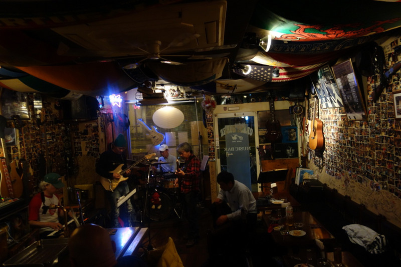 House Band jamming at Crazy Horse bar, Nagasaki