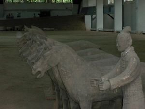 Terracotta soilder and horses