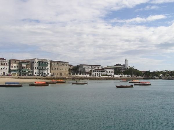 stone town from the ferry