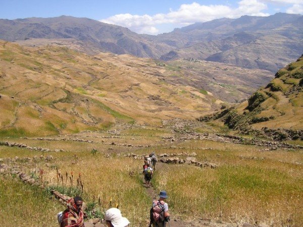 Simien Mtns, coming down from the pass