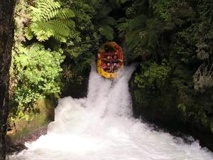 Raft going over The Falls