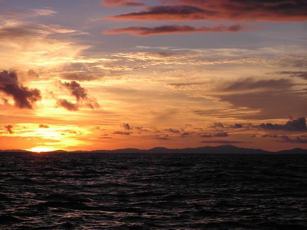Sunset over Fiji