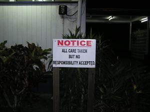 Sign at Suva Yacht Club