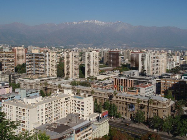The Andes hover above Santiago