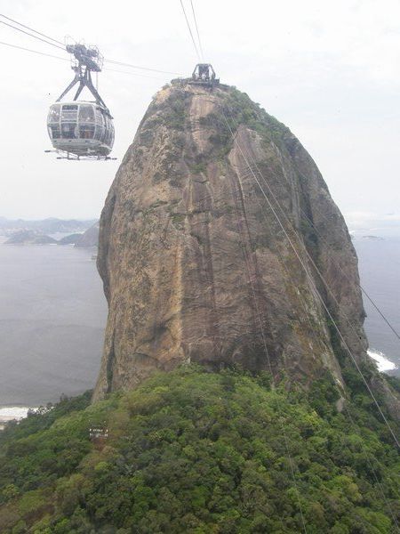 The James Bond cable car up Sugarloaf mountain