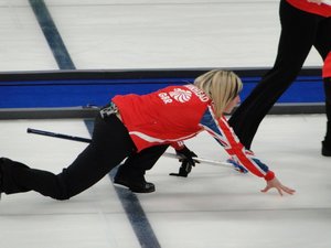 Great form at the curling