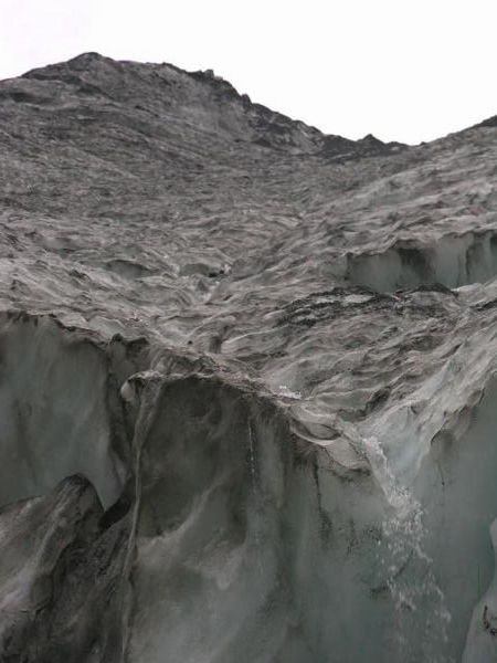 Water melting off the Franz glacier