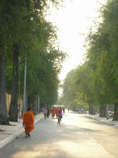 Monks walking!