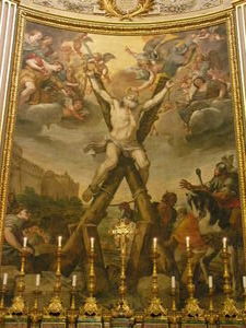 A huge painting in one of the churches