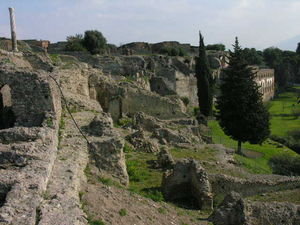 Some of Pompei on a hill