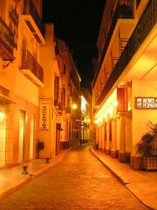 A street in Sevilla at night