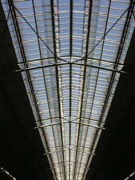 The ceiling of the station