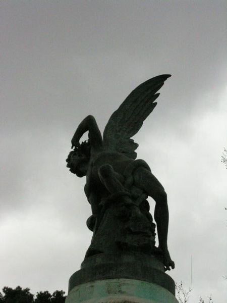 A rare fallen angel sculpture