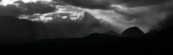 clouds and mountains 2(B&W)
