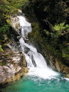 waterfall near milford sound