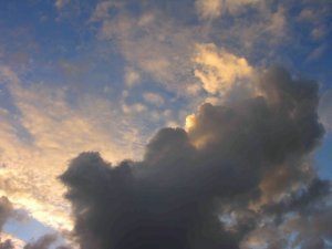 dramatic clouds