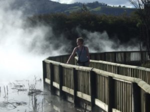 Me on the bridge - same area in Rotorua