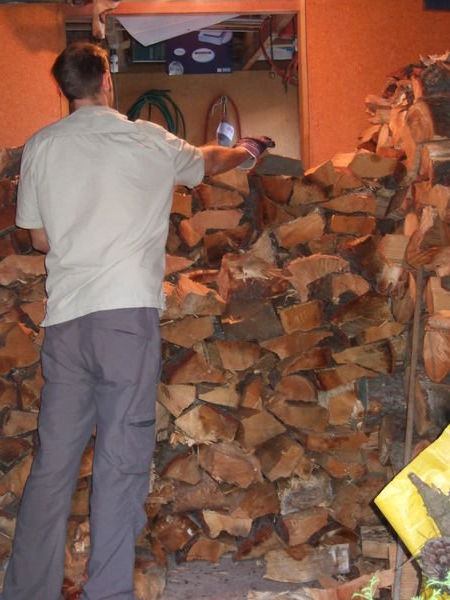 Stocking up the firewood
