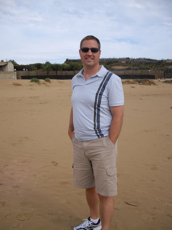 Dan on a beach in Sicily