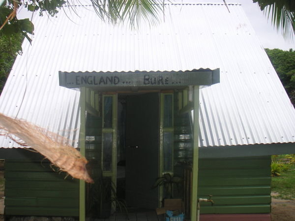 Our hut, which was name Enlgand after us!