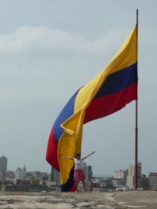 Le drapeau colombien et Sabine