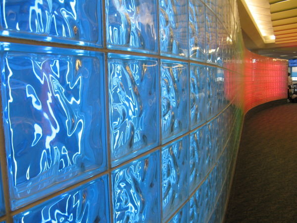 Lighted wall in DC airport