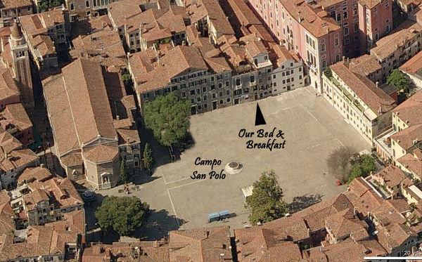 Aerial of Campo San Polo 