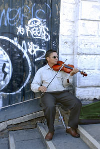 Violinist on the Rialto Bridge