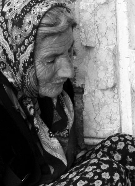 Close up on elderly Italian Woman