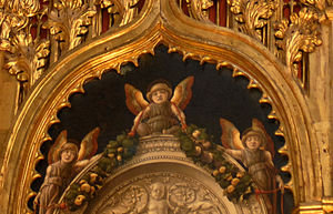 Painting detail in triptych