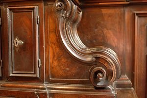 Wood carved cabinet