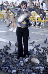 Now this lady has ALOT of Pigeons at her feet!