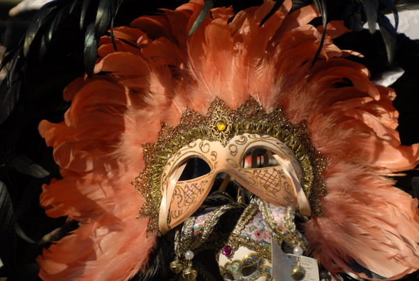 Orange Carnivale Mask