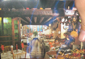 Picture on postcard -Inside Trattoria do Forni