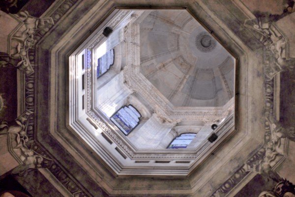 The inside of Duomo's dome steeple
