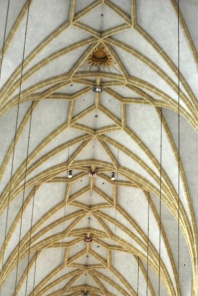 Frauenkirche Ceiling - Look for heart  on fire...