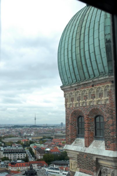 Frauenkirche Spire and View to Olympia Tower