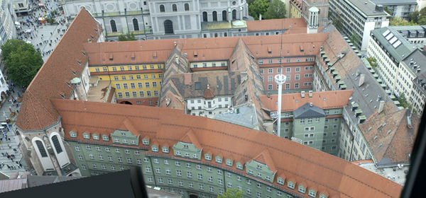 Frauenkirche Birdseye View of Colors of Munich