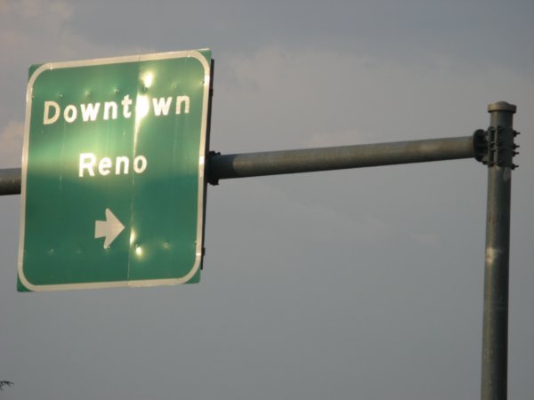 The way to Downtown Reno