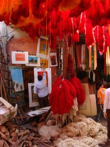 Dyed wool in the souks