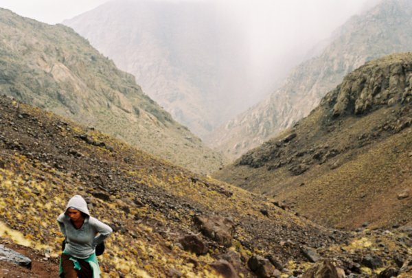 hiking to the refuge, Toubkal