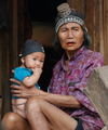 Akha Tribe woman during our trek from Muang Sing
