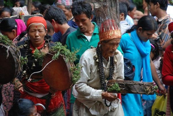 Villagers Drumming
