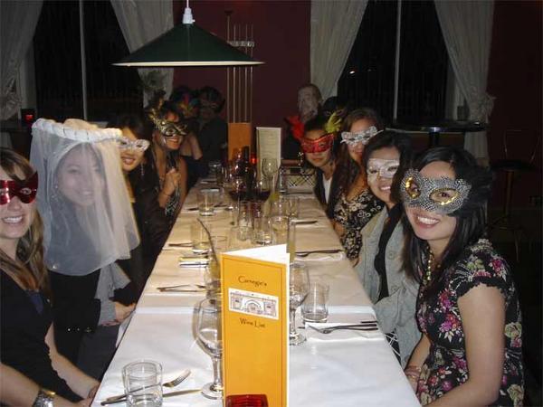 masquerade 21st dinner