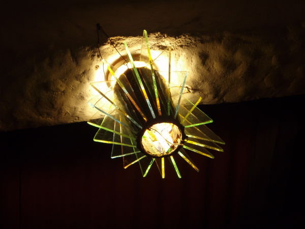 Crazy glass lampshade