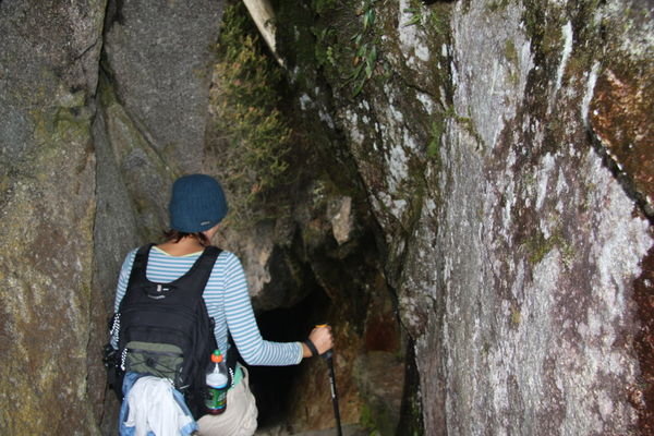 Nat descends the Inca Tunnel