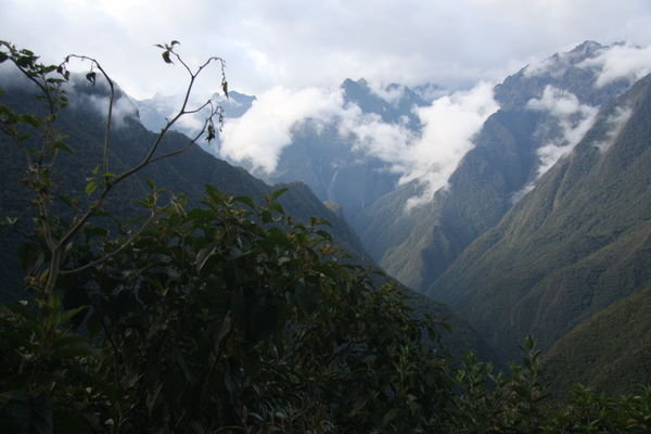 Machu Picchu is behind that ridge