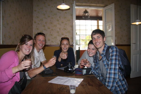 Happy booze tasting crew